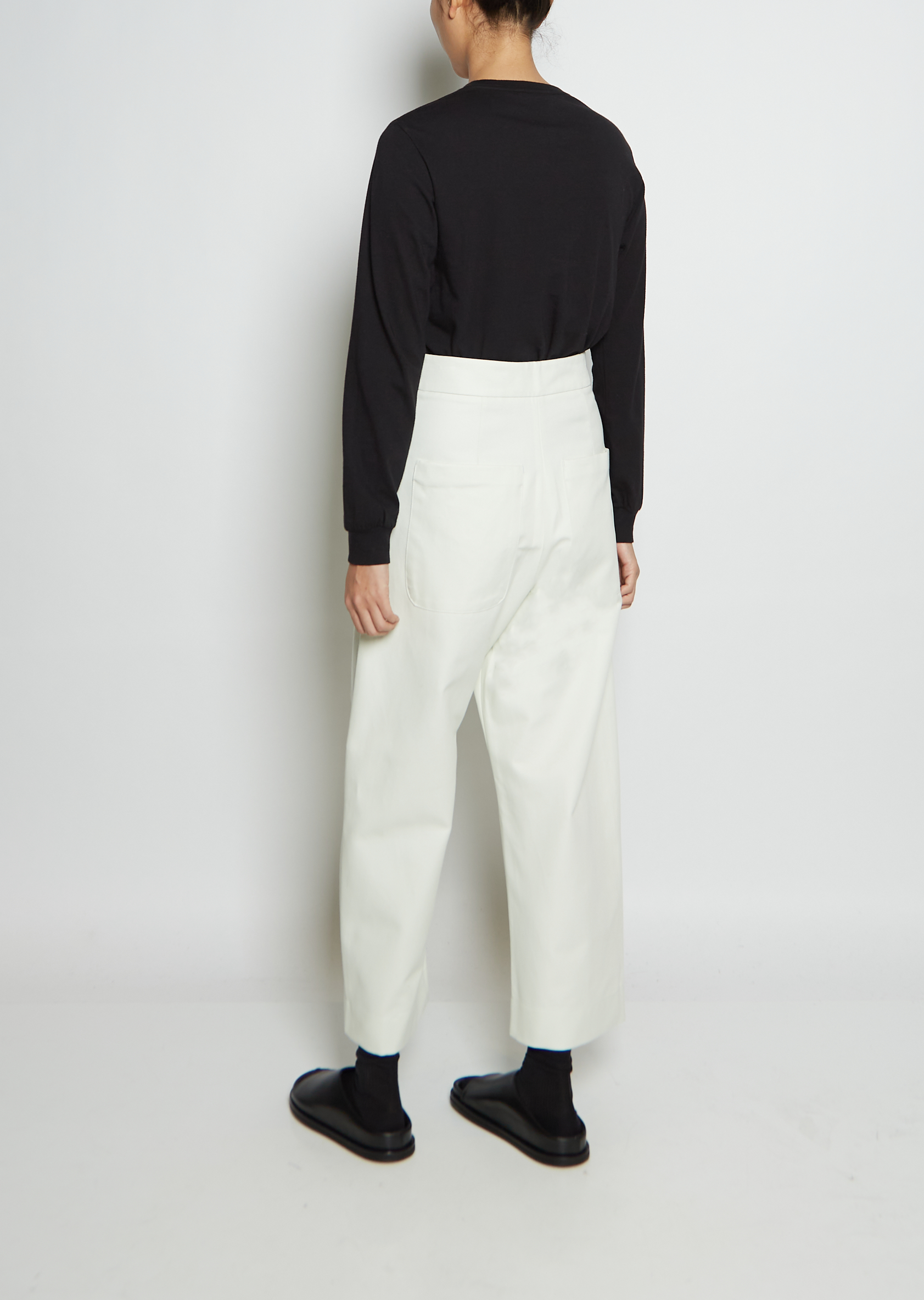 Brinson Rounded Cotton Twill Pants – La Garçonne Brinson Rounded Cotton Twill Pants – La Garçonne