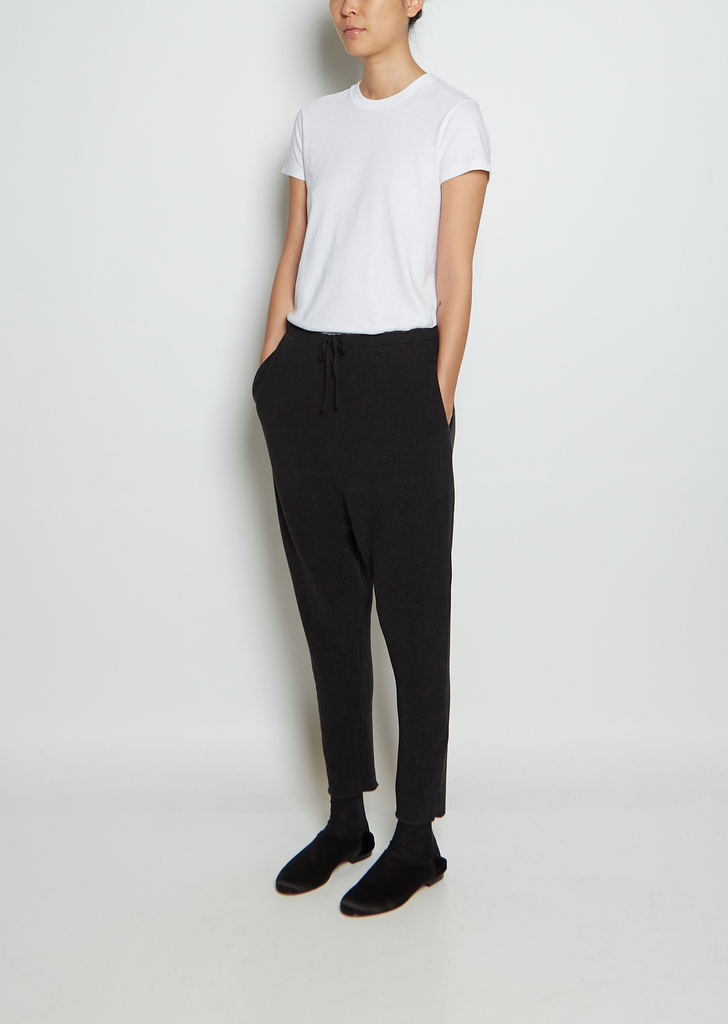 Cotton Blend Jersey Pantalone New Basic JP — Almost Black