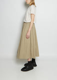Cotton Blend Classic Gathered Skirt