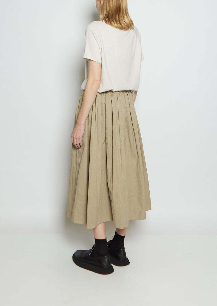 Cotton Blend Classic Gathered Skirt