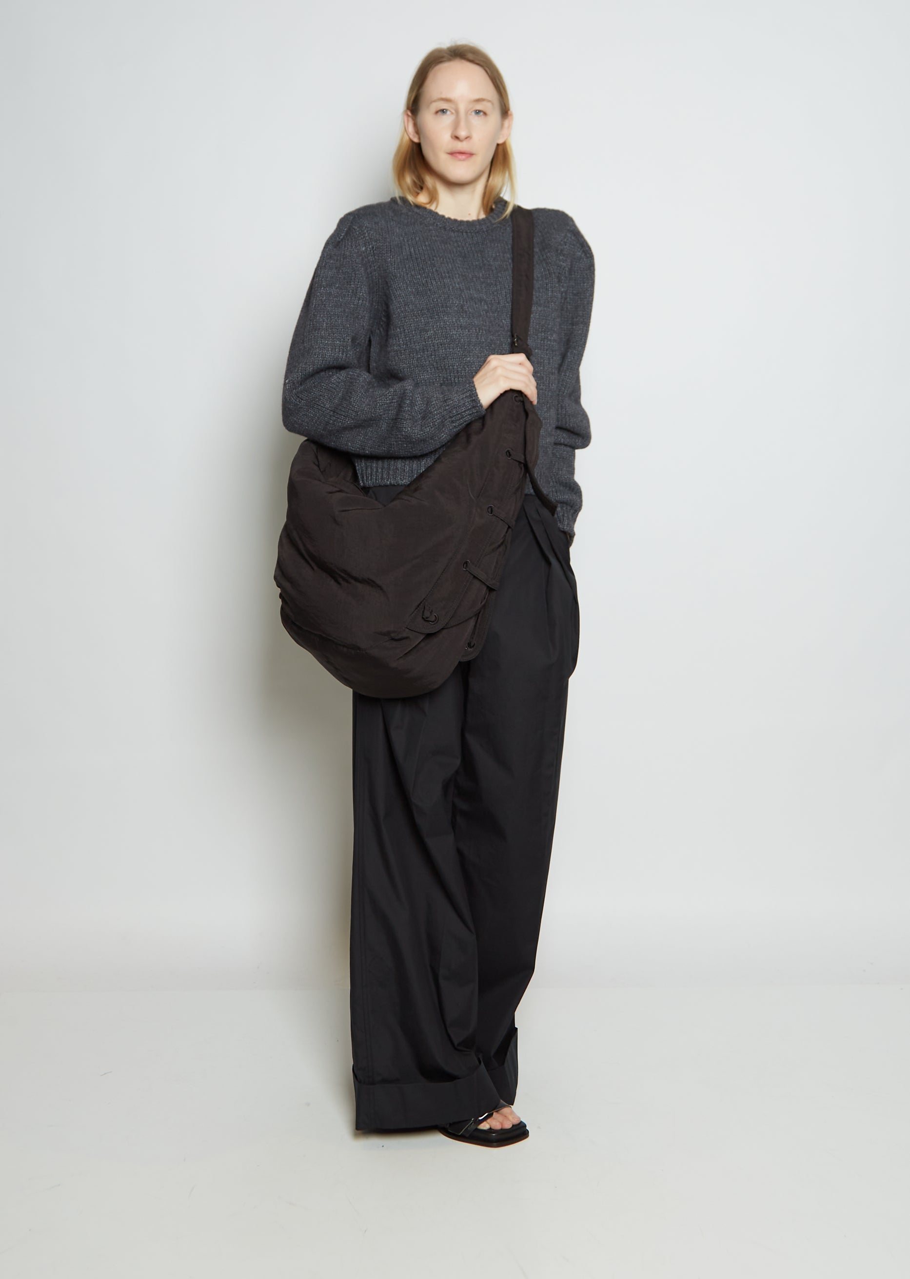 LEMAIRE small soft game bag　ブラックショルダーバッグ