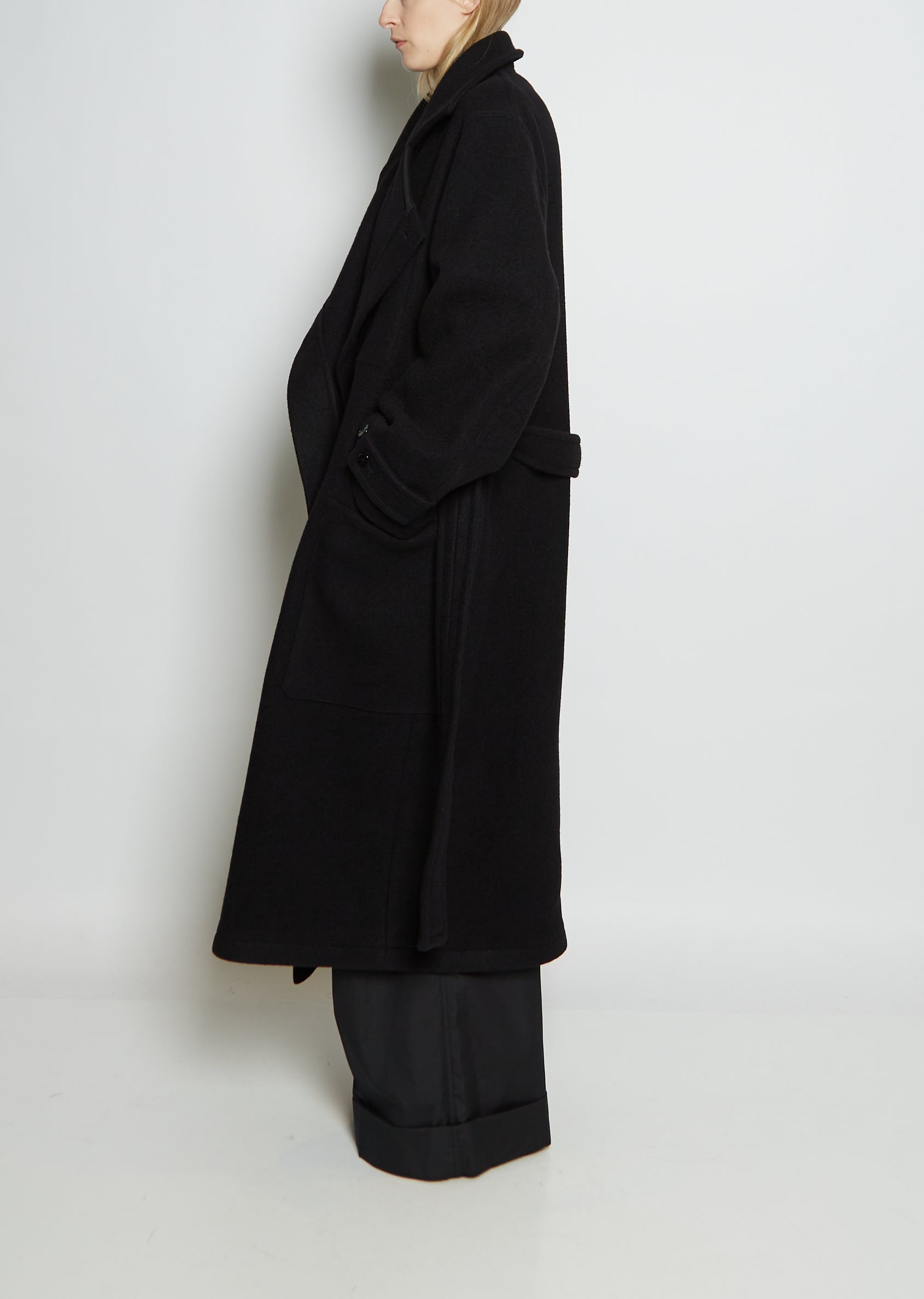 LEMAIRE wrap coat Black XXS | chidori.co