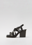 Heeled Sandals with Buckled Straps