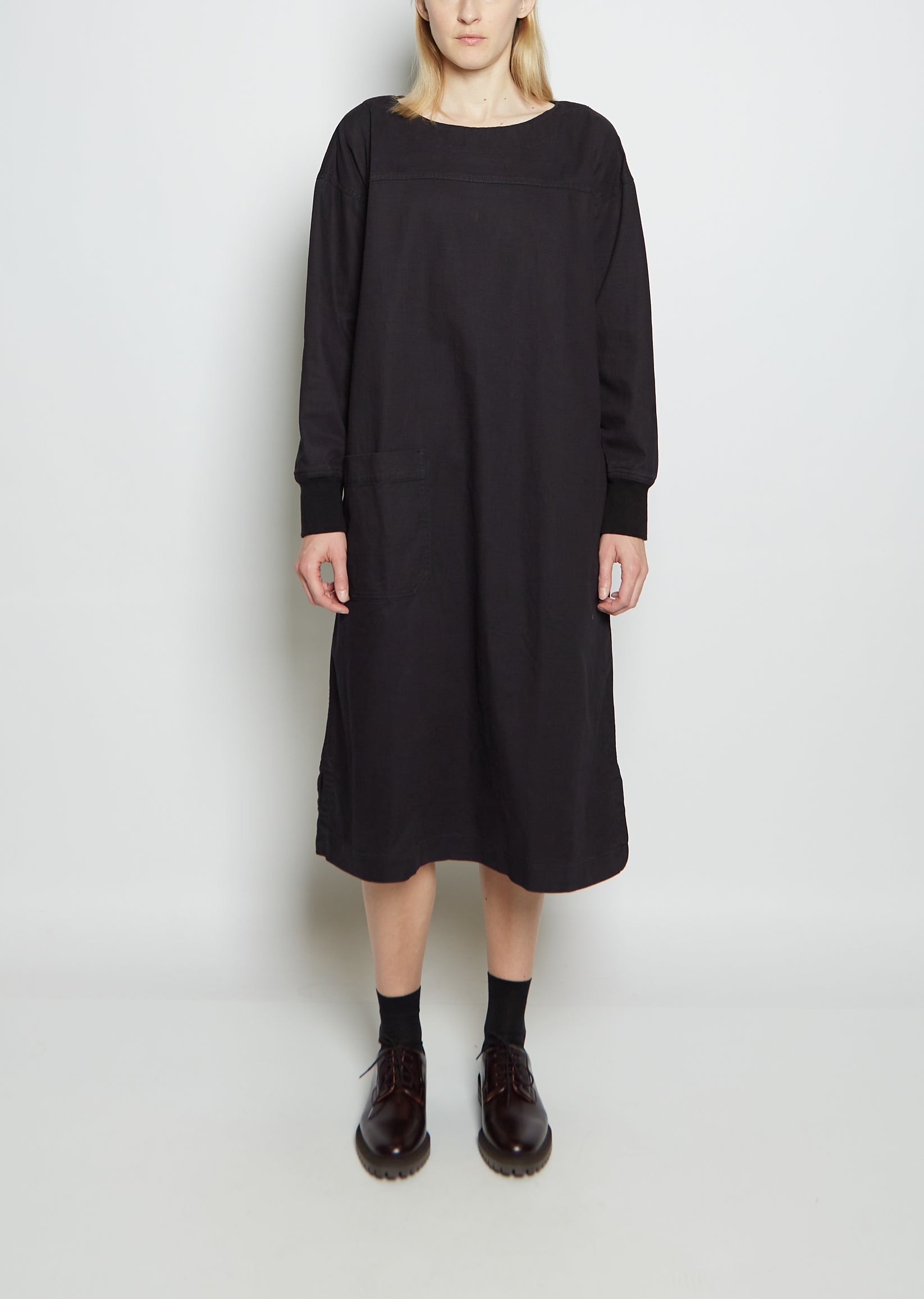 Cotton Twill Smock Dress – La Garçonne Cotton Twill Smock Dress – La Garçonne