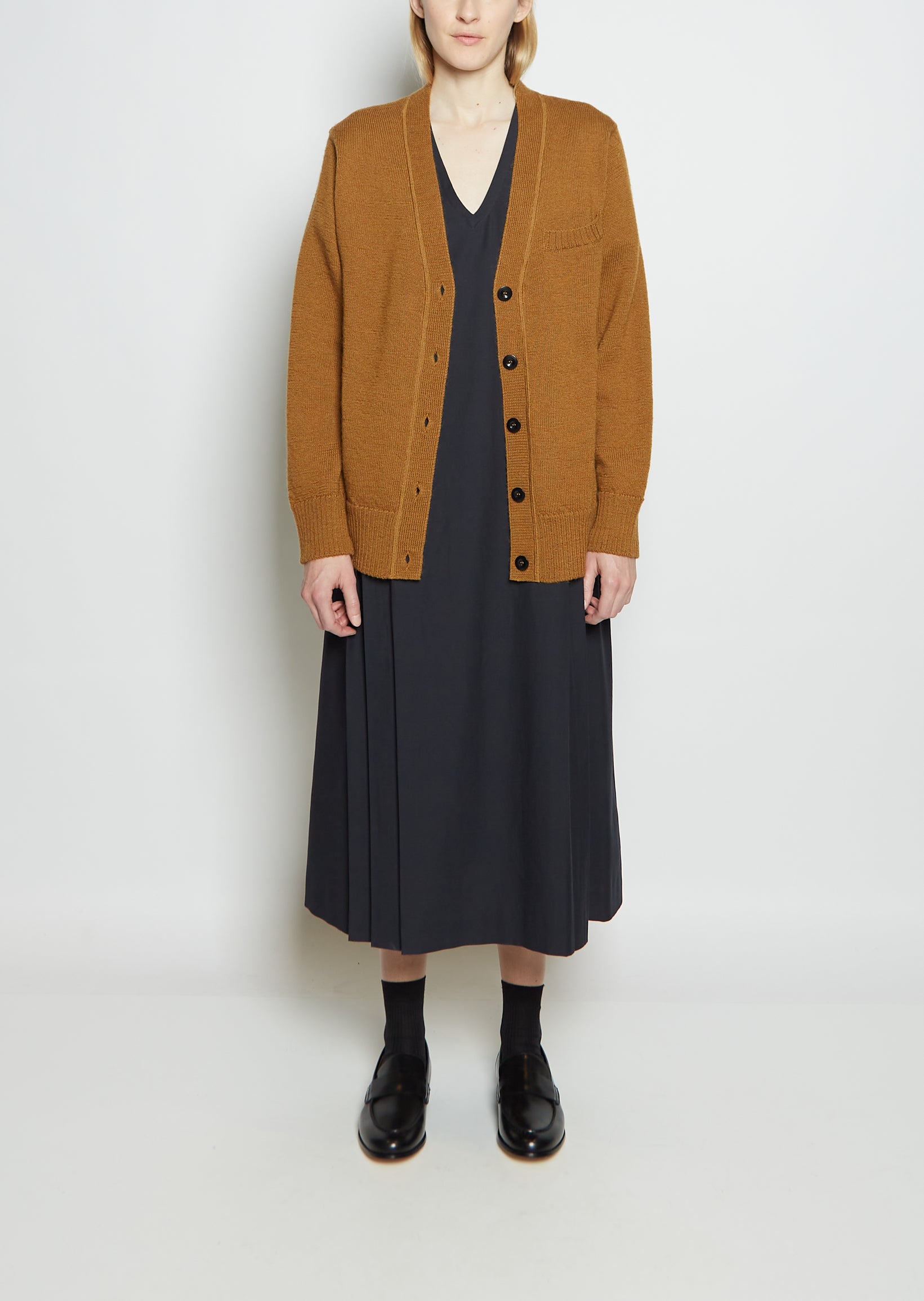 Wool Welt Pocket Cardigan – La Garçonne