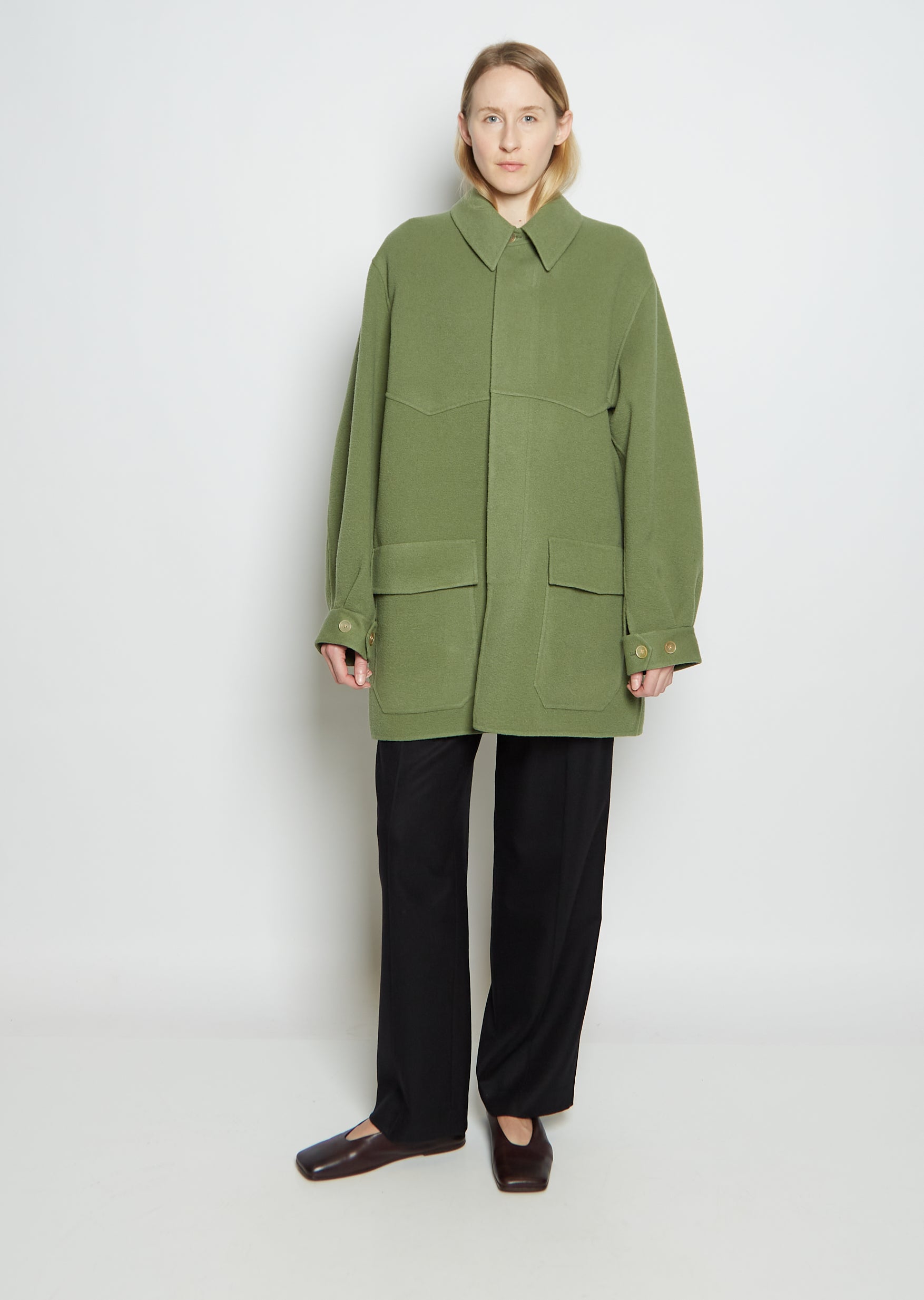 Velour Brushed Wool Blouson Jacket – La Garçonne