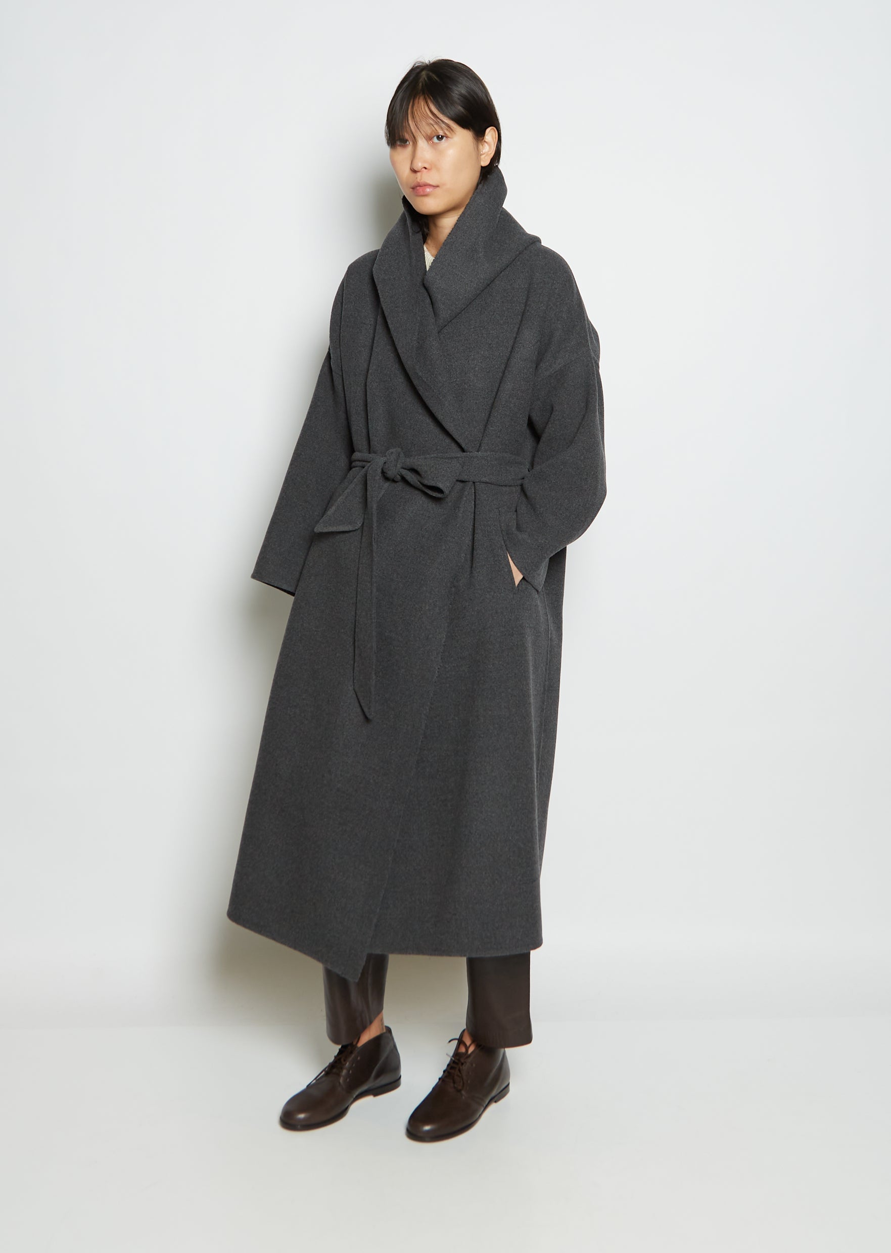Virgin Wool Long Hooded Coat – La Garçonne
