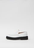 Platform Loafers— White