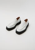 Platform Loafers— White