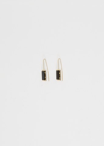 Diaspro Earrings — Black Agate