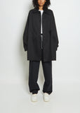 Cotton XXL Mackintosh Jacket — Black