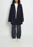 Wool XXL Mackintosh Jacket — Black Navy