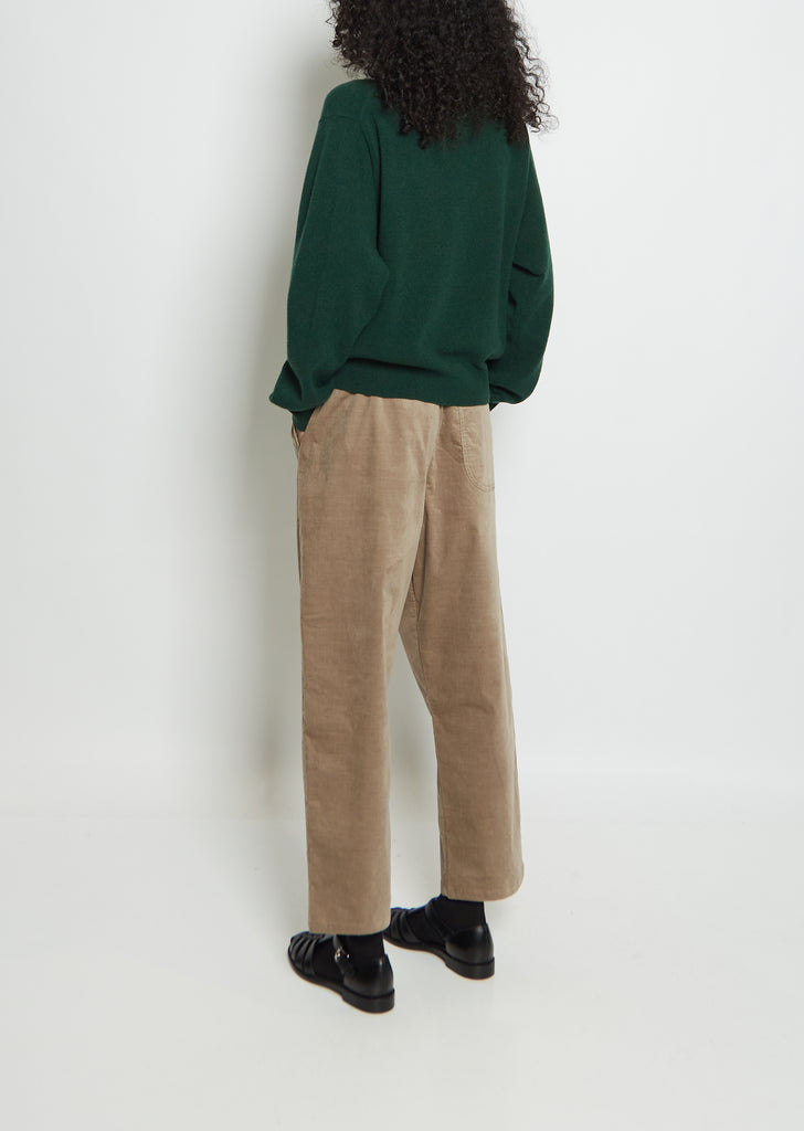 Wool Crewneck Sweater — Green