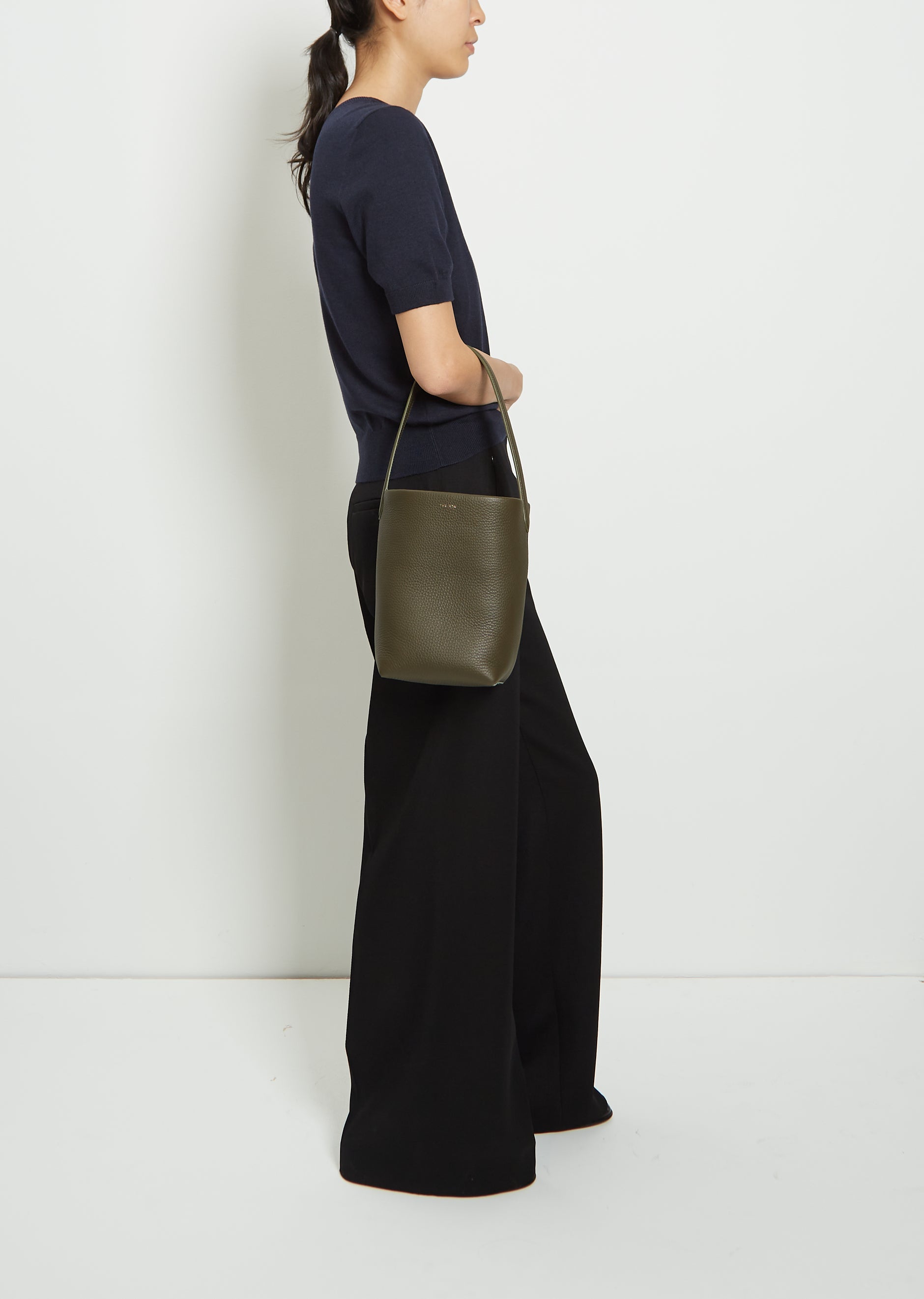 THE ROW N/S Park textured-leather tote