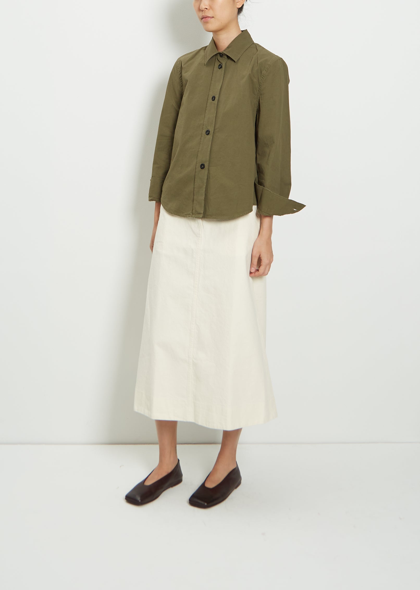 Cotton Twill Patch Pocket Walking Skirt – La Garçonne
