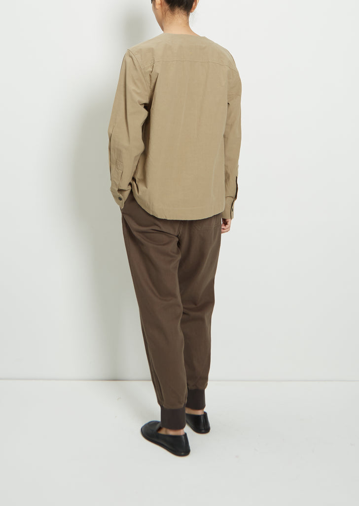 Long Sleeve Collarless Scout Shirt — Mouse