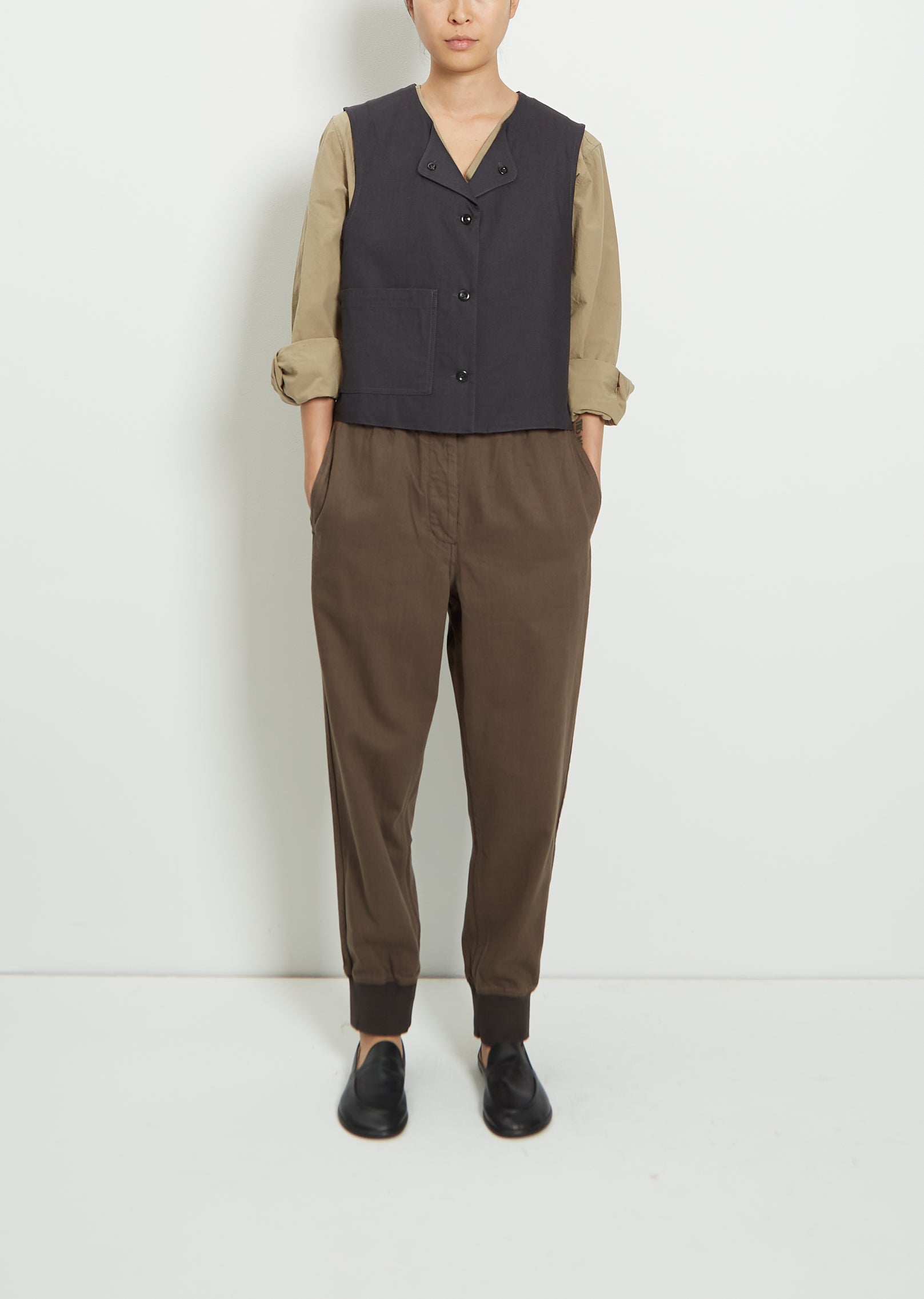 Cotton & Wool Button Down Jerkin – La Garçonne