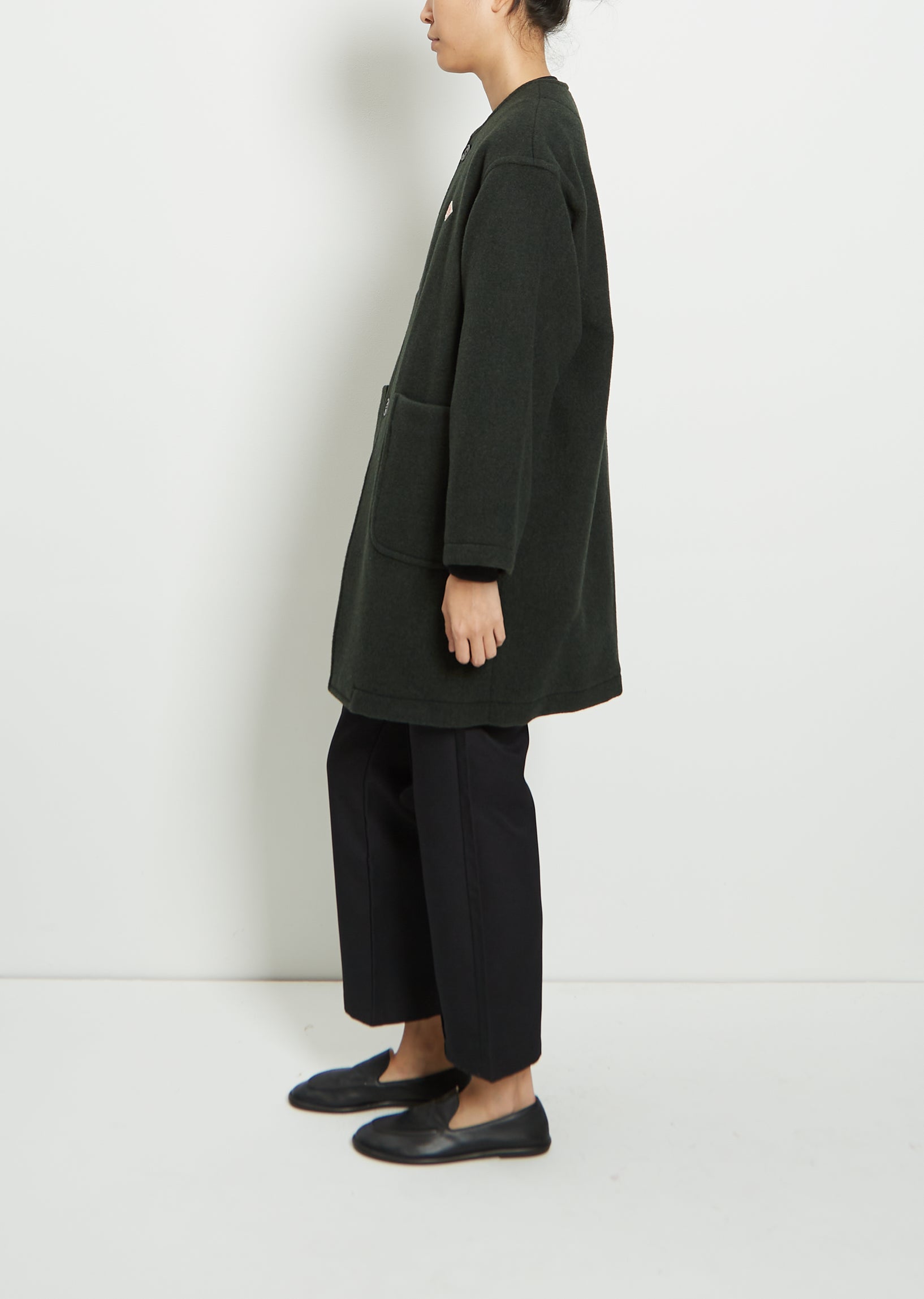 COS Collarless Wool Blazer in Gray for Men