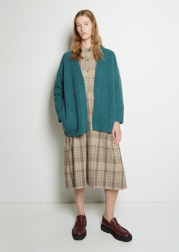 Alpaca & Wool Shaggy Knit Cardigan – La Garçonne