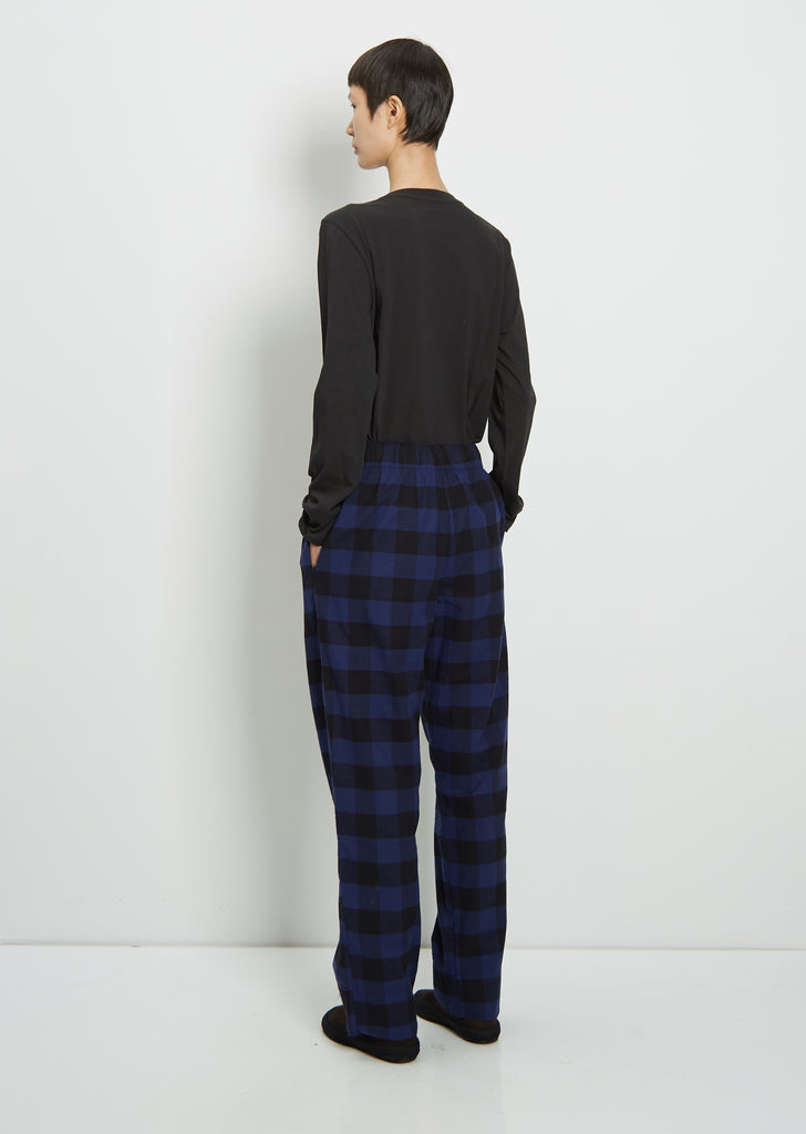 Flannel Pyjamas Pants — Blue Gingham