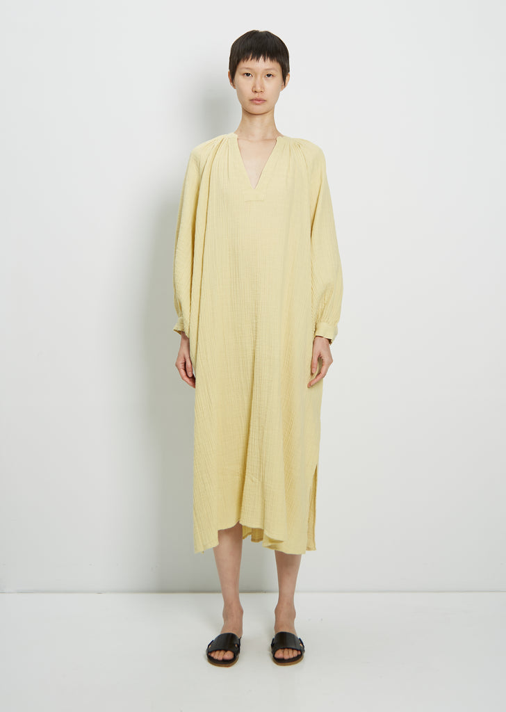 Jhula Long-Sleeve Maxi Dress — Sulphur