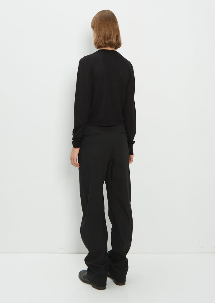 Light Cashmere Short T-Shirt — Black