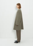Wool Cashmere Cable Coat — Military Melange