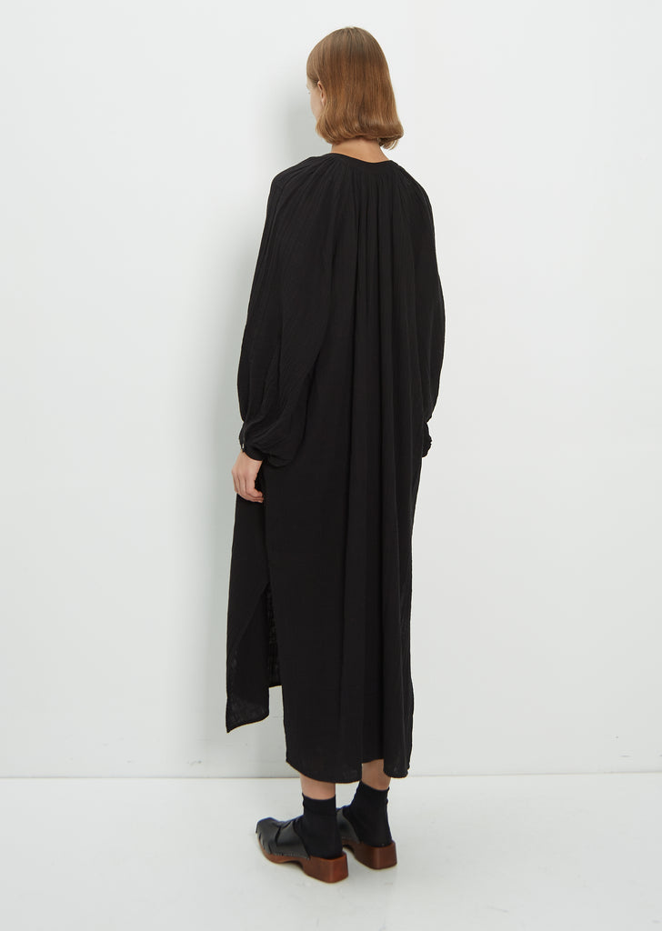 Jhula Long-Sleeve Maxi Dress — Black