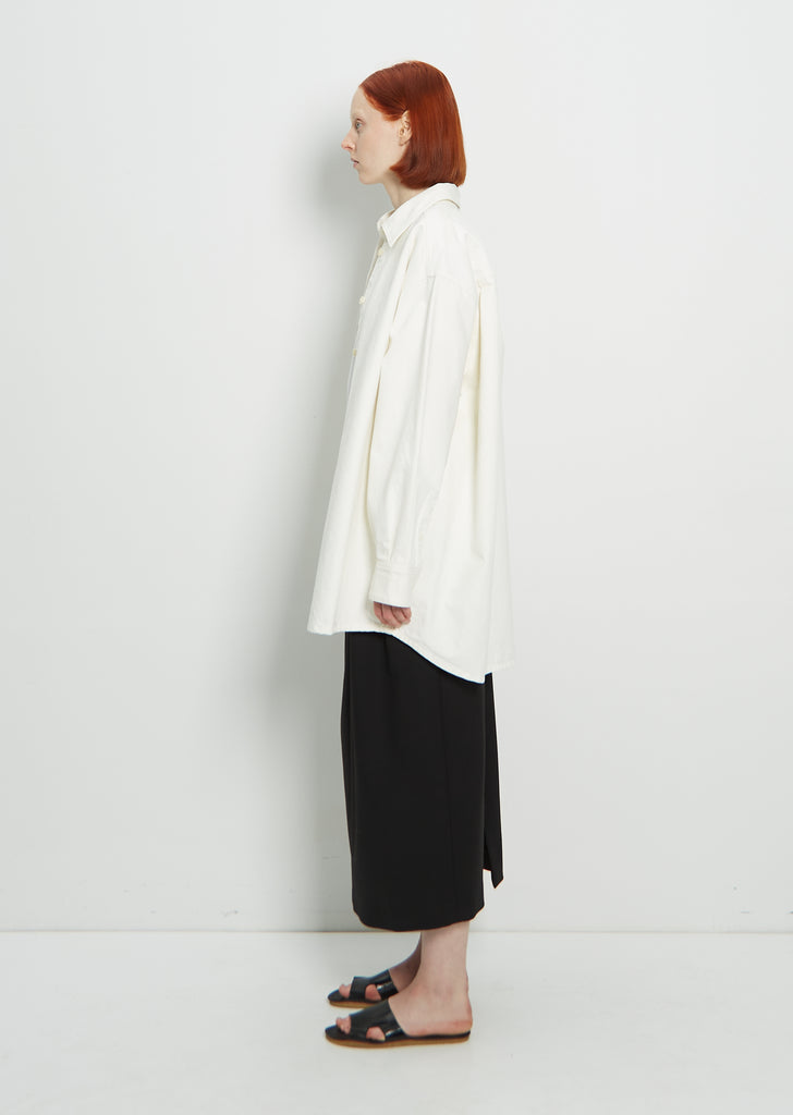Denim Frannie Shirt — White