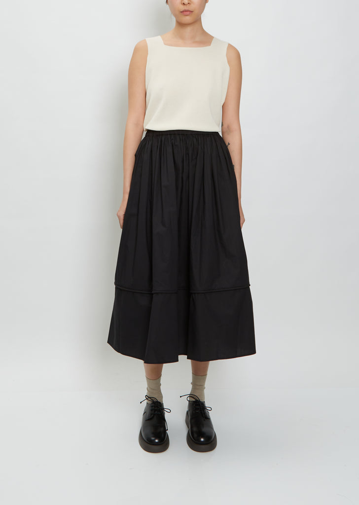 Gathered Skirt — Black