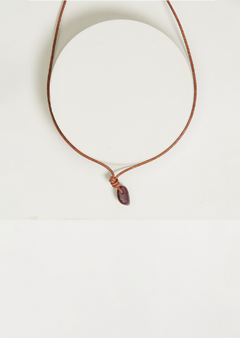 Small Knotted Ruby Necklace