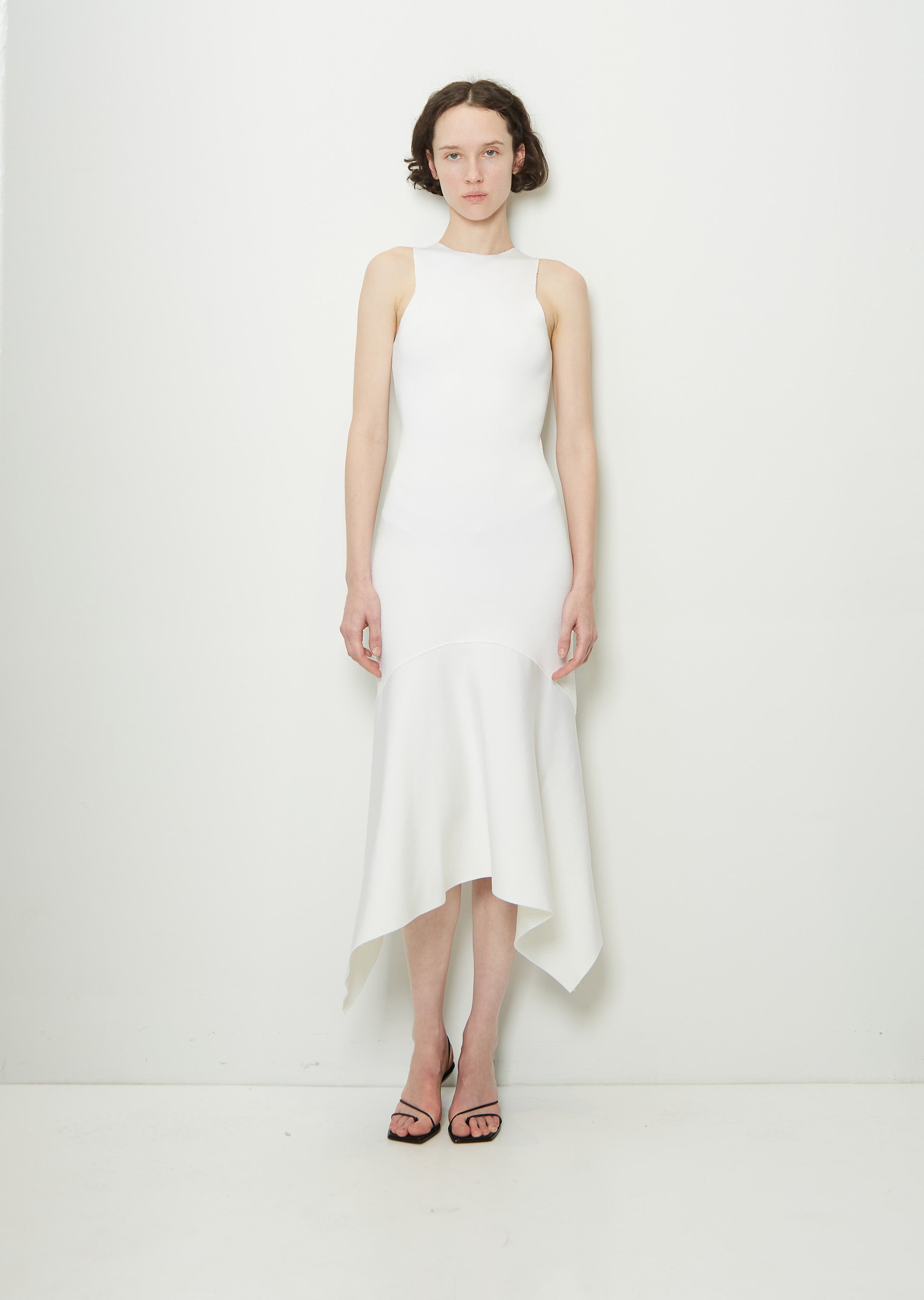 The Row Olinda Fit-And-Flare Midi Dress, White, Women's, M, Cocktail & Party Wedding Guest Dresses A-Line Dresses The Row Olinda Fit-And-Flare Midi Dress, White, Women's, M, Cocktail & Party Wedding Guest Dresses A-Line Dresses