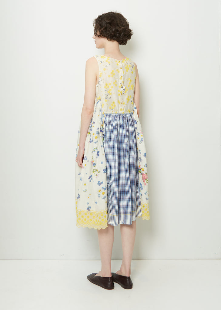 Floral Cotton & Silk Tank Dress