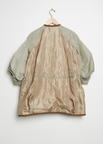 Quilted Blouson Wool Blend Jacket — Beige