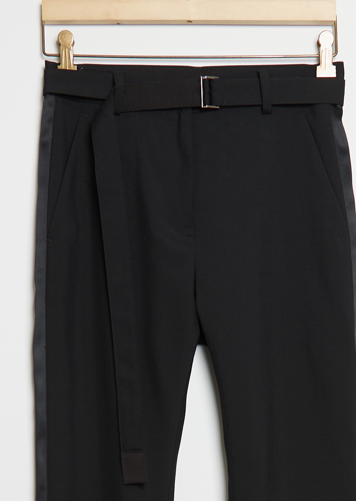 Suiting Wool Blend Pants — Black
