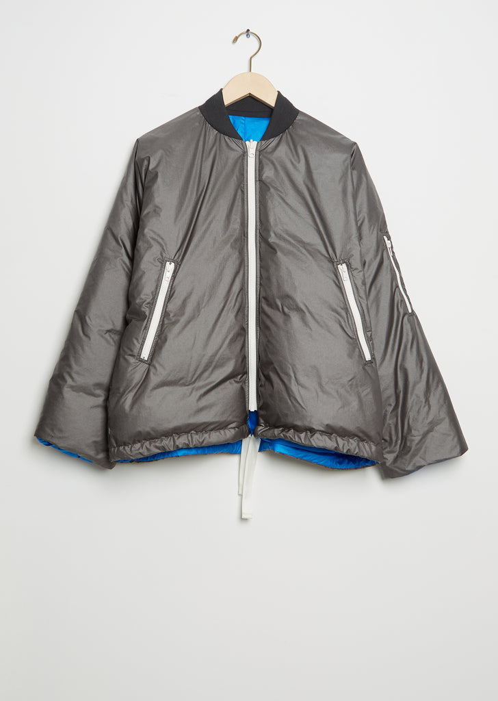 Okay Down Bomber — Charcoal and Electric Blue