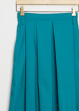 Selena Cotton Midi Skirt — Topaz Green