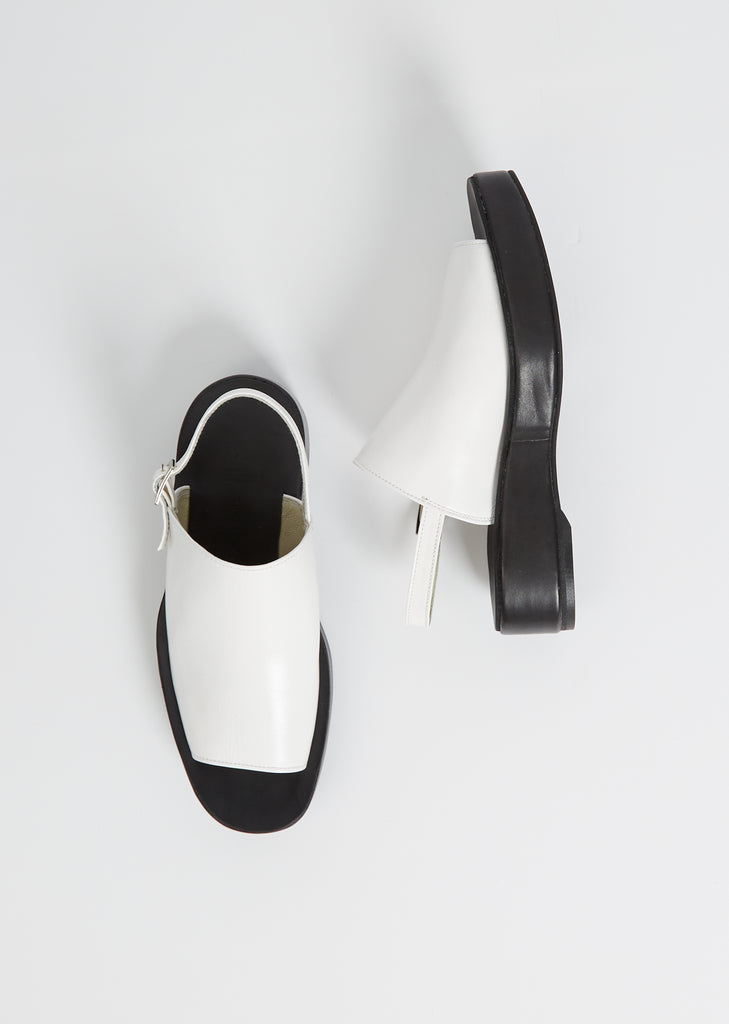 Sling Back Sandals  — White