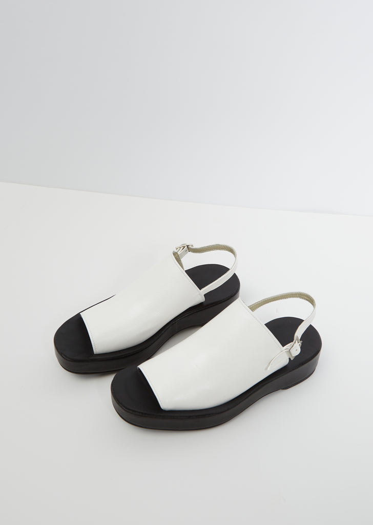 Sling Back Sandals  — White