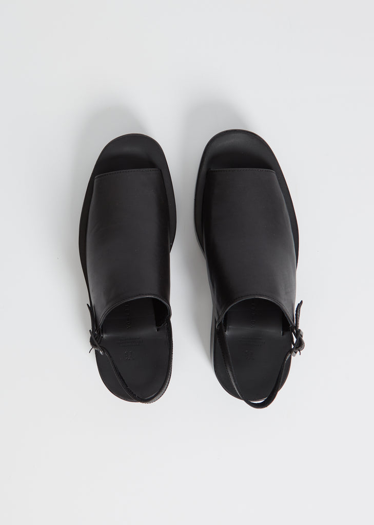 Sling Back Sandals  — Black