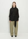 Condell Tie Waisted Wool Blend Shirt