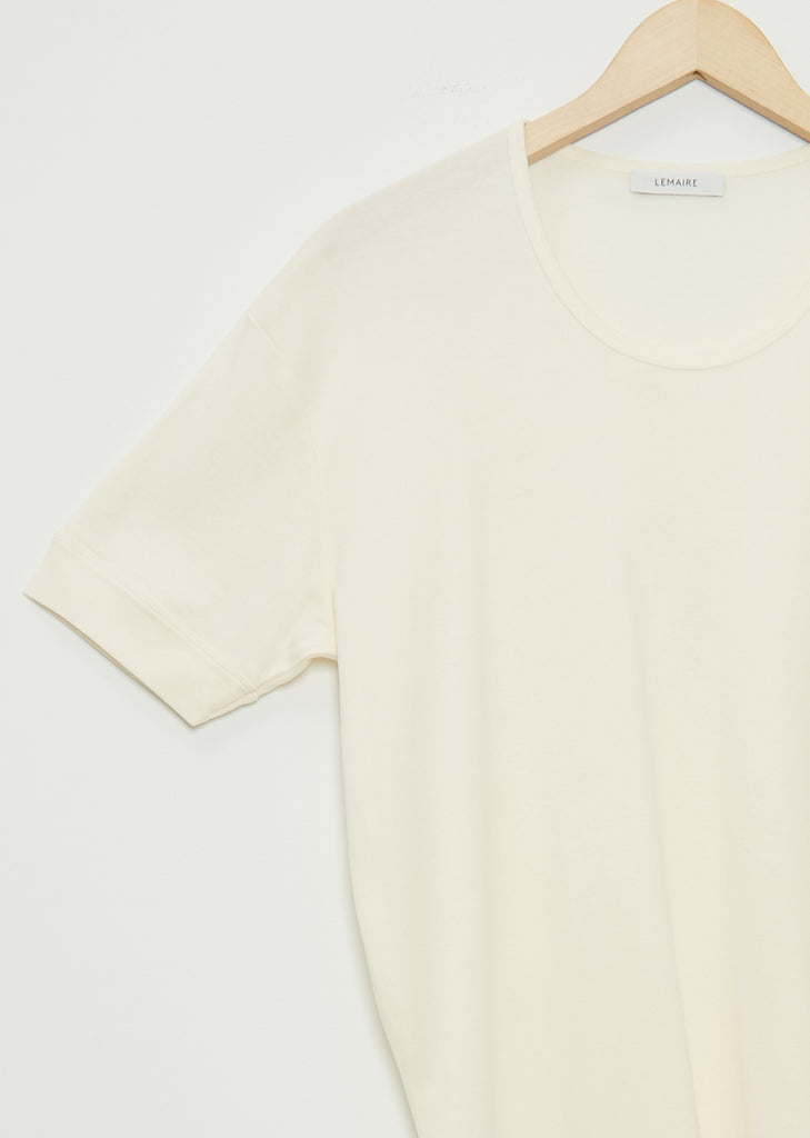 Men's Ribbed Cotton T-Shirt — Light Cream