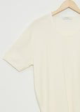 Men's Ribbed Cotton T-Shirt — Light Cream