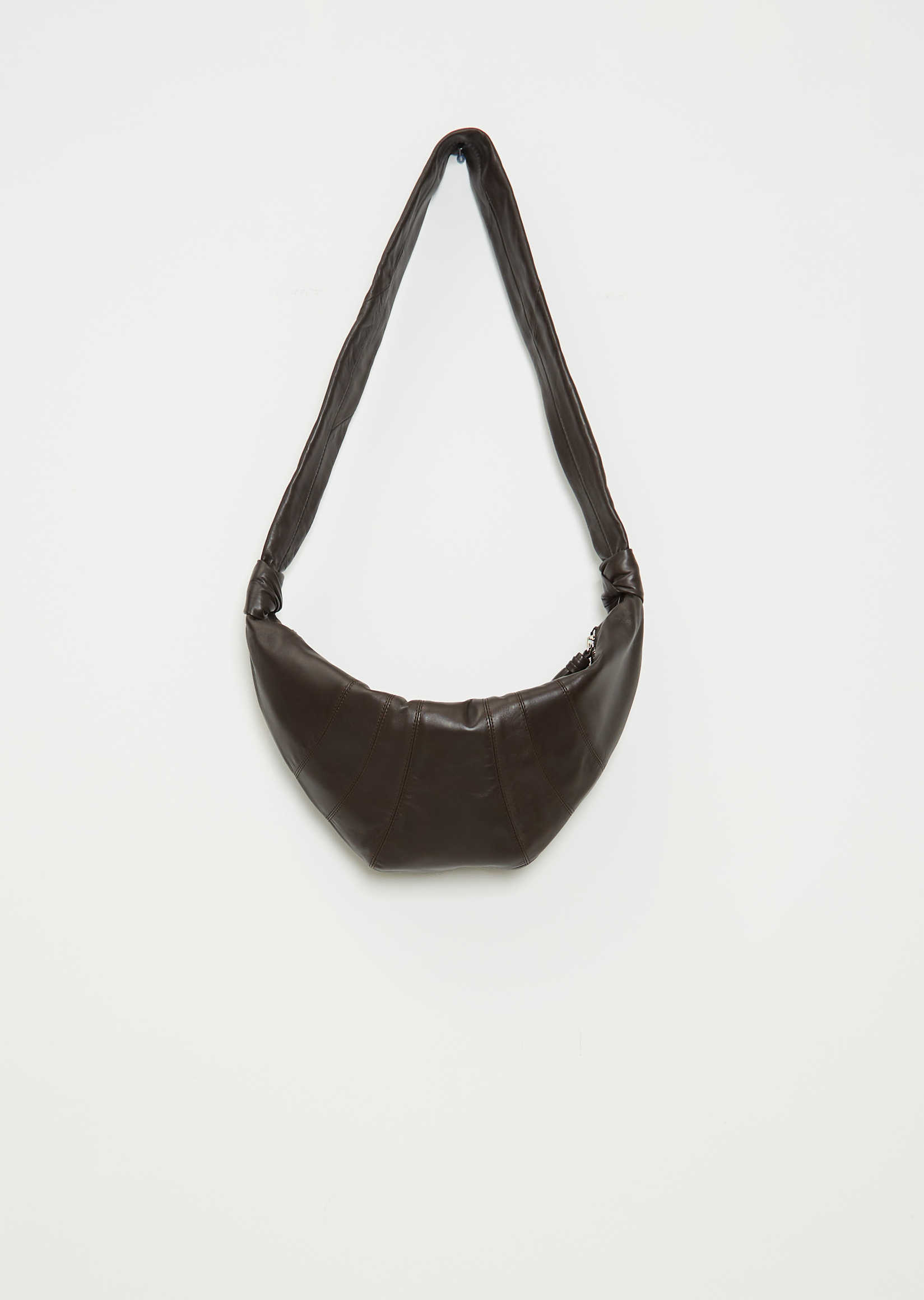 Medium Croissant Bag — Dark Chocolate – La Garçonne Medium Croissant Bag — Dark Chocolate – La Garçonne