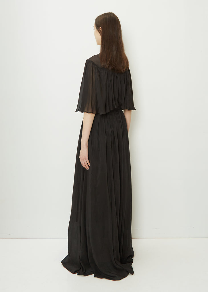 Il Voile Incantato Cotton Silk Dress — Noir