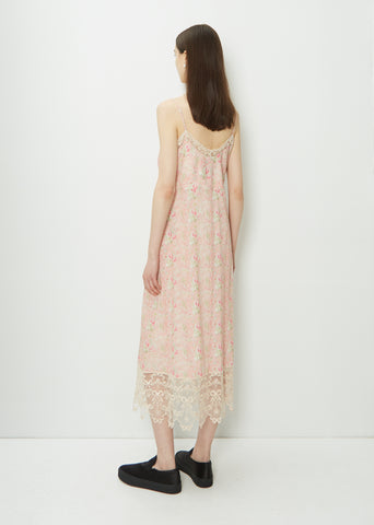 Lace Trim Slip Dress Rosebud La Garonne Lace Trim Slip Dress Rosebud La Garonne