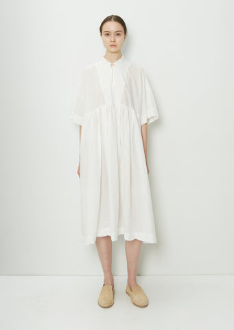 Botanical Dye Organic Cotton Dress — White