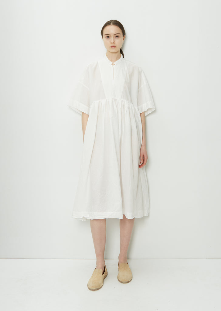 Botanical Dye Organic Cotton Dress — White