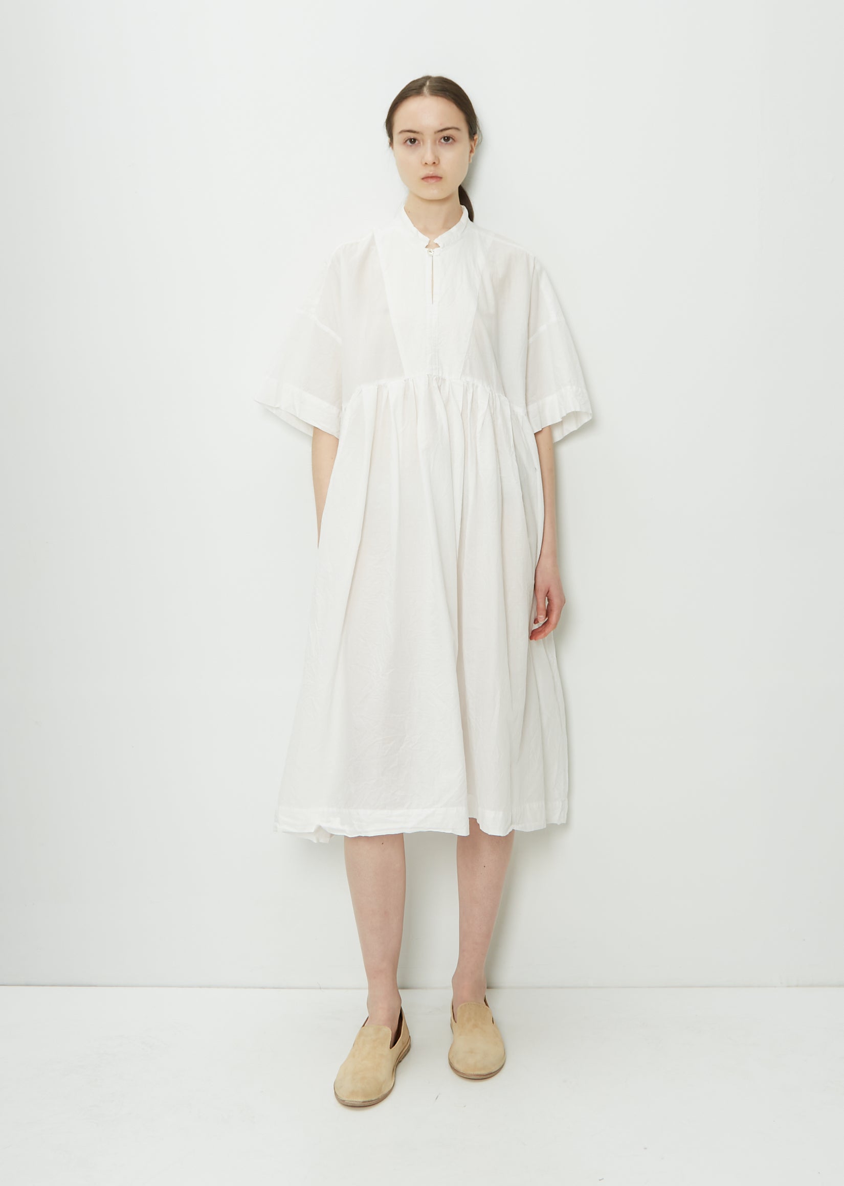 Botanical Dye Organic Cotton Dress — White – La Garçonne