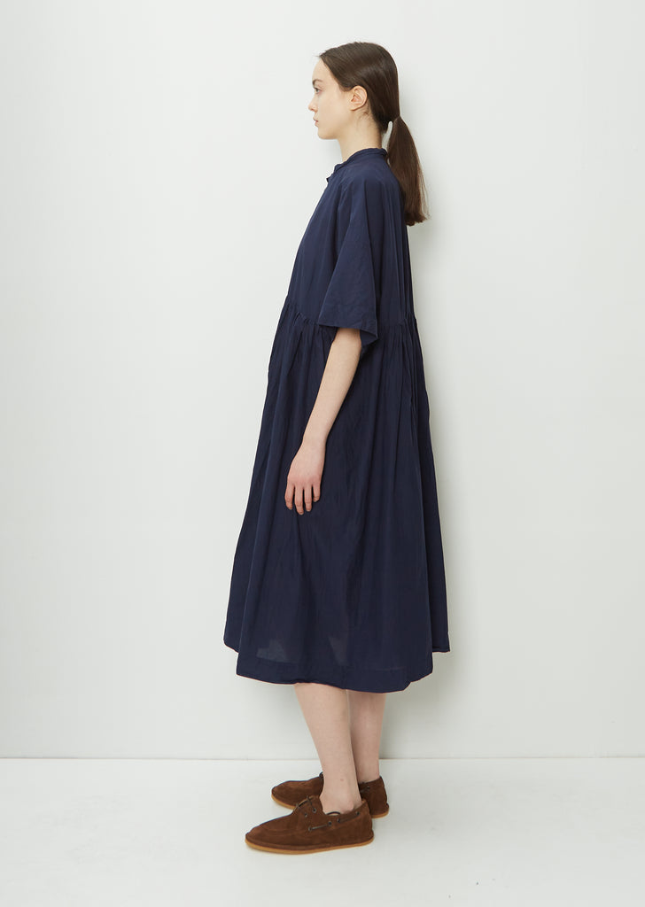 Botanical Dye Organic Cotton Dress — Navy